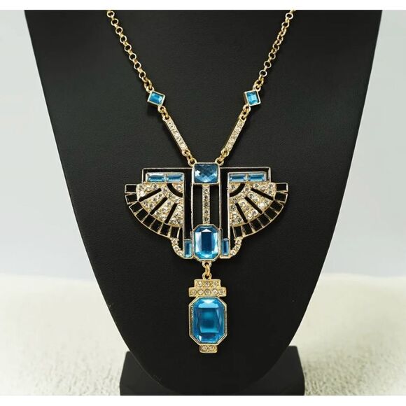 🩵 NEW Beautiful unique boho style bib statement necklace 🩵 - Picture 1 of 5